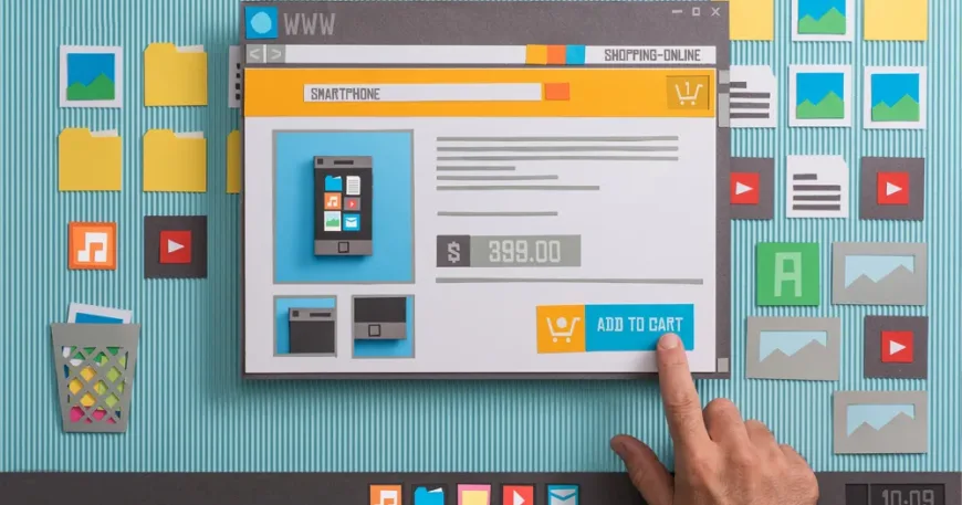 imagem representando a criação de uma loja virtual em papel